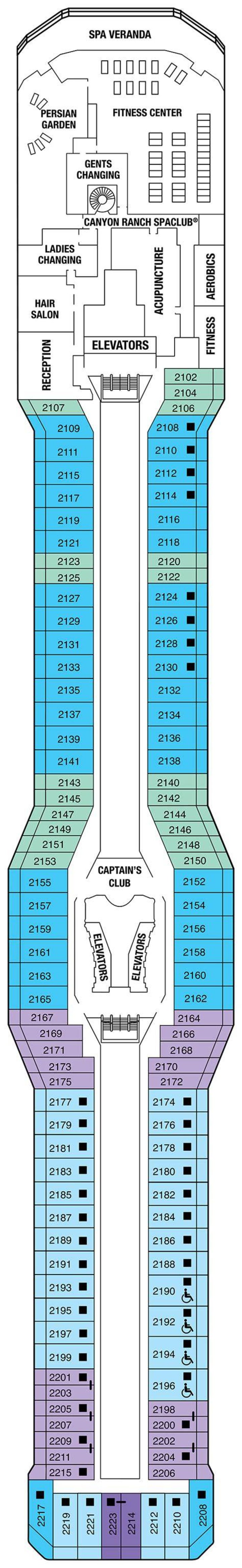 Celebrity Reflection: Deck Plan & Amenities